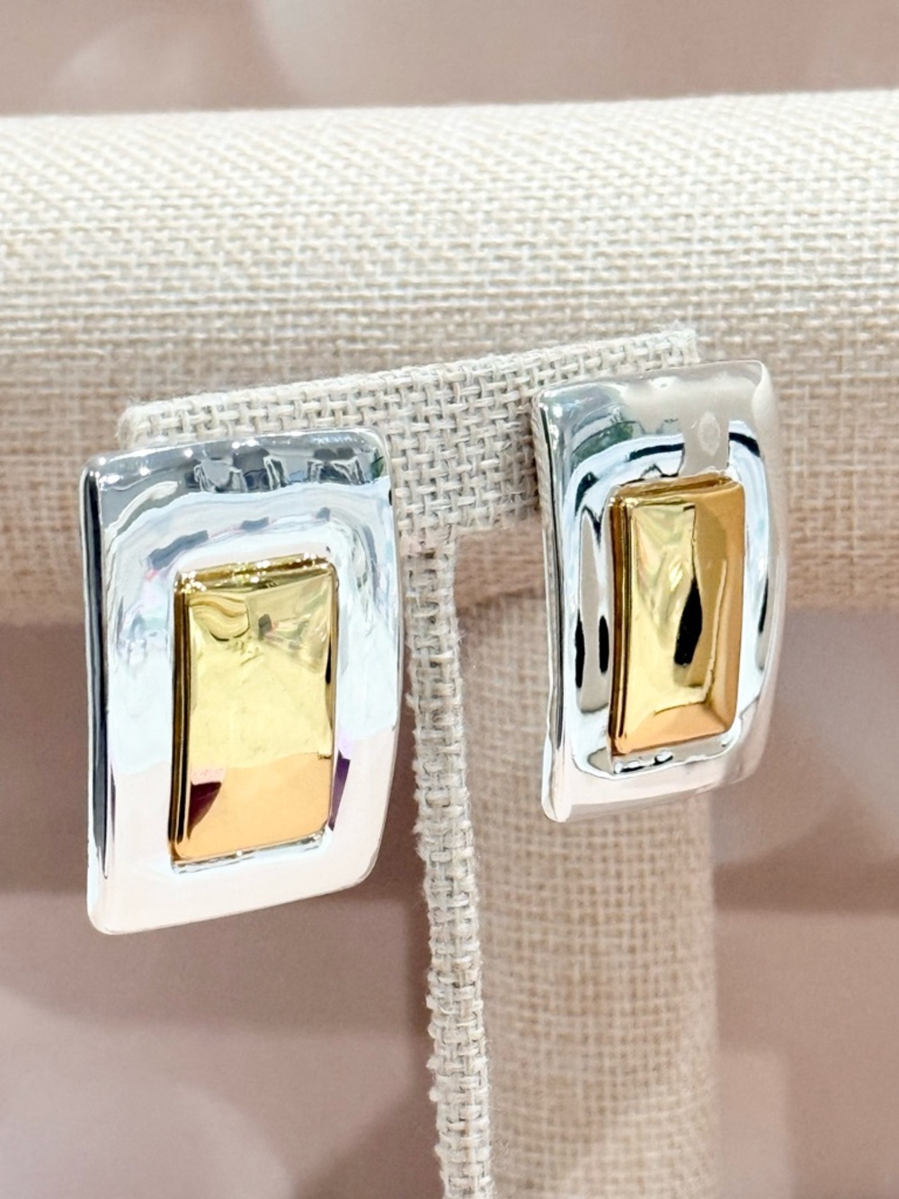 Heaven Mayhem Plate Mixed Gold Silver Earrings